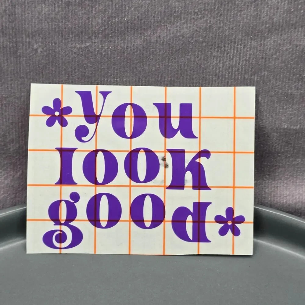 You Look Good Green Mirror Decal Vinyl Stickers Peel‎ and Stick Affirmation